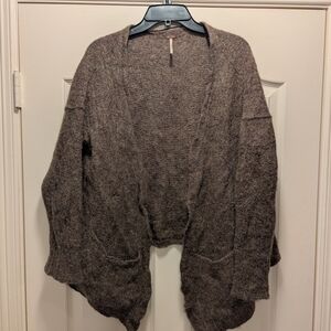 Free People Brown Alpaca Blend Cardigan Sweater